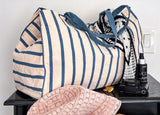 Canvas Striped Beach Bag