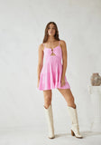 Short Dress with Coconut Ring - 4 COLORS