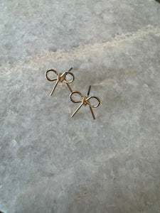 Gold Bow Earrings