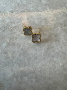 Mother of Pearl Clover Studs