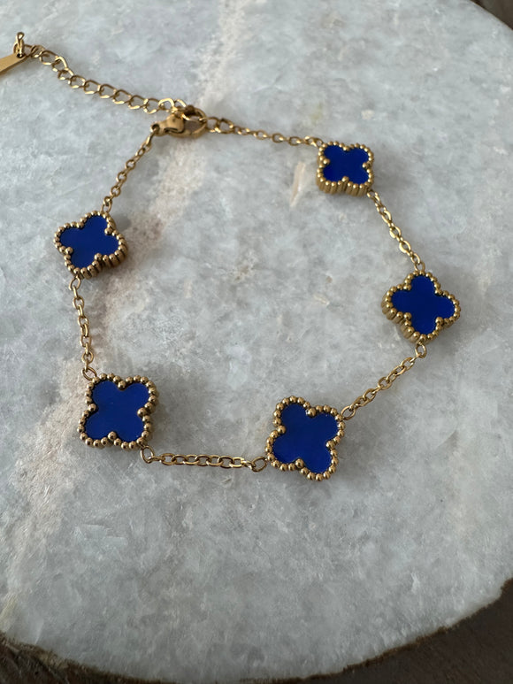 Cobalt Clover Bracelet