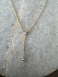 Gold Drop Stone Necklace