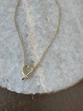 Crossover Gold Heart Necklace