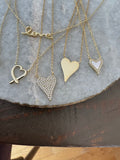 Crossover Gold Heart Necklace