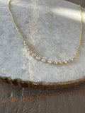 Graduated CZ Stones Gold Necklace