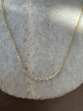 Graduated CZ Stones Gold Necklace