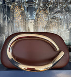 Sculpted Gold Handle Clutch (5 Colors)