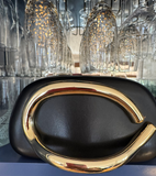 Sculpted Gold Handle Clutch (5 Colors)