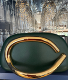 Sculpted Gold Handle Clutch (5 Colors)