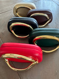 Sculpted Gold Handle Clutch (5 Colors)