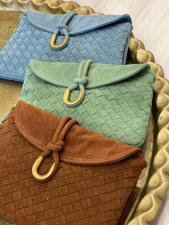 Woven Suede Crossbody bag