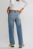 Free People RISK TAKER MID-RISE STRAIGHT Jean/ Mantra