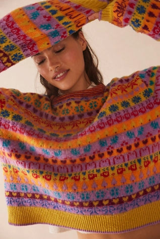 Free People FAVORITE THINGS SWEATER / BRIGHT CONFETTI COMB