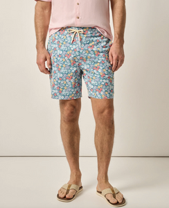Johnnie- O 7" Half Elastic Surf Short- Secret Garden