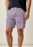 Johnnie- O 7" Half Elastic Surf Short- Seeing Stars