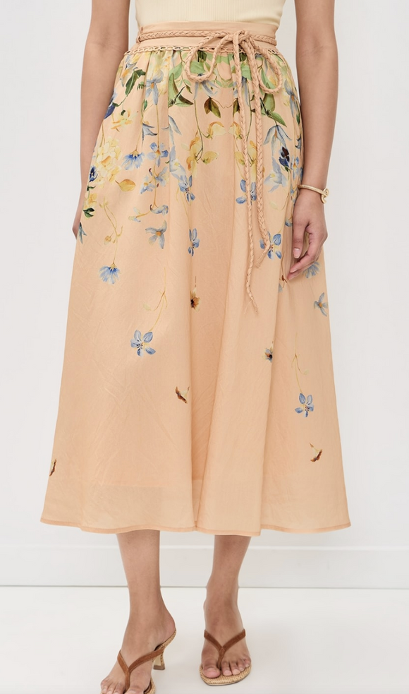 Braided Rope Belt Trim Detail Midi Skirt – Too Sparrows