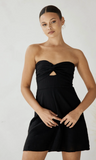 Strapless Twist Front Short Dress- 4 COLORS