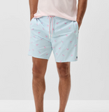Johnnie-O Men's Half Elastic 7" Swim Trunks