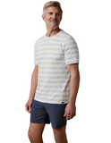 Faherty Sunwashed Tee - Clear Sky Stripe