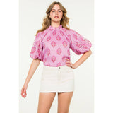 Puff Sleeve Flower Top