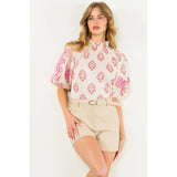 Puff Sleeve Flower Top