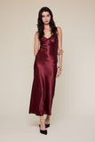 Satin Twisted Bust Midi Dress