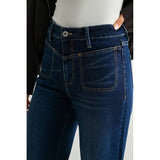 High Rise Wide Leg Raw Hem Jeans