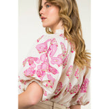 Puff Sleeve Flower Top