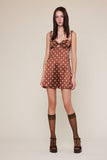 Satin Polka Dot Dress with Sweetheart Neckline