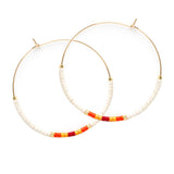 Japanese Seed Bead Hoops- multiple colorways