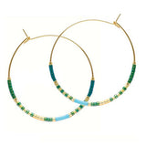 Japanese Seed Bead Hoops- multiple colorways