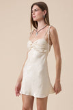 Jacquard Print Sweetheart Neck Mini Dress