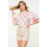 Puff Sleeve Flower Top