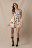 Open Back Tiered Mini Dress