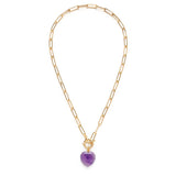 Roxy Chain Toggle Clasp Heart Necklace