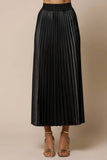 Pleated A Line Maxi Skirt