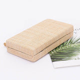 Bamboo Handle Linen Clutch