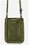 Vegan Suede Bag w Gold Accent