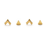 Insignia Combo Studs- Gold