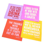 Festive Cocktail Funny Napkins | Pair Wine With Good Friends