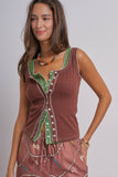 Button-Front Tank Top (3 Colors)