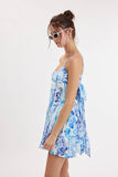 Round Neck Open Back Mini Dress