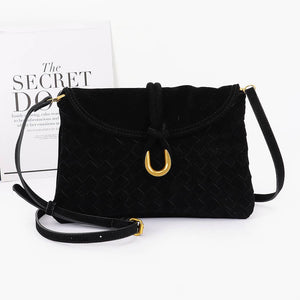 Woven Suede Crossbody bag