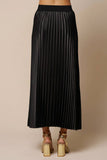 Pleated A Line Maxi Skirt