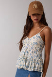 Floral Cami Top w Buttons