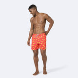 Palm Swim Shorts Coral & Lime - Mens