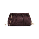 Croc Embossed Faux Suede Clutch (2 Colors)