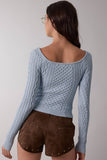Long Sleeve Cable Knit Sweater