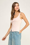 Button Down Square Neck Tank