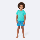Palm Swim Shorts Blue & Green - Boys